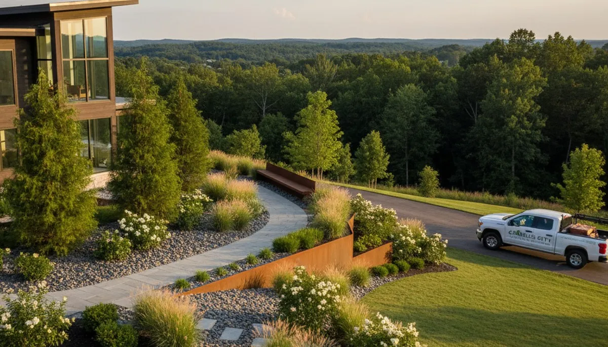 Richmond, VA landscaping design and installation for a professional residential outdoor space